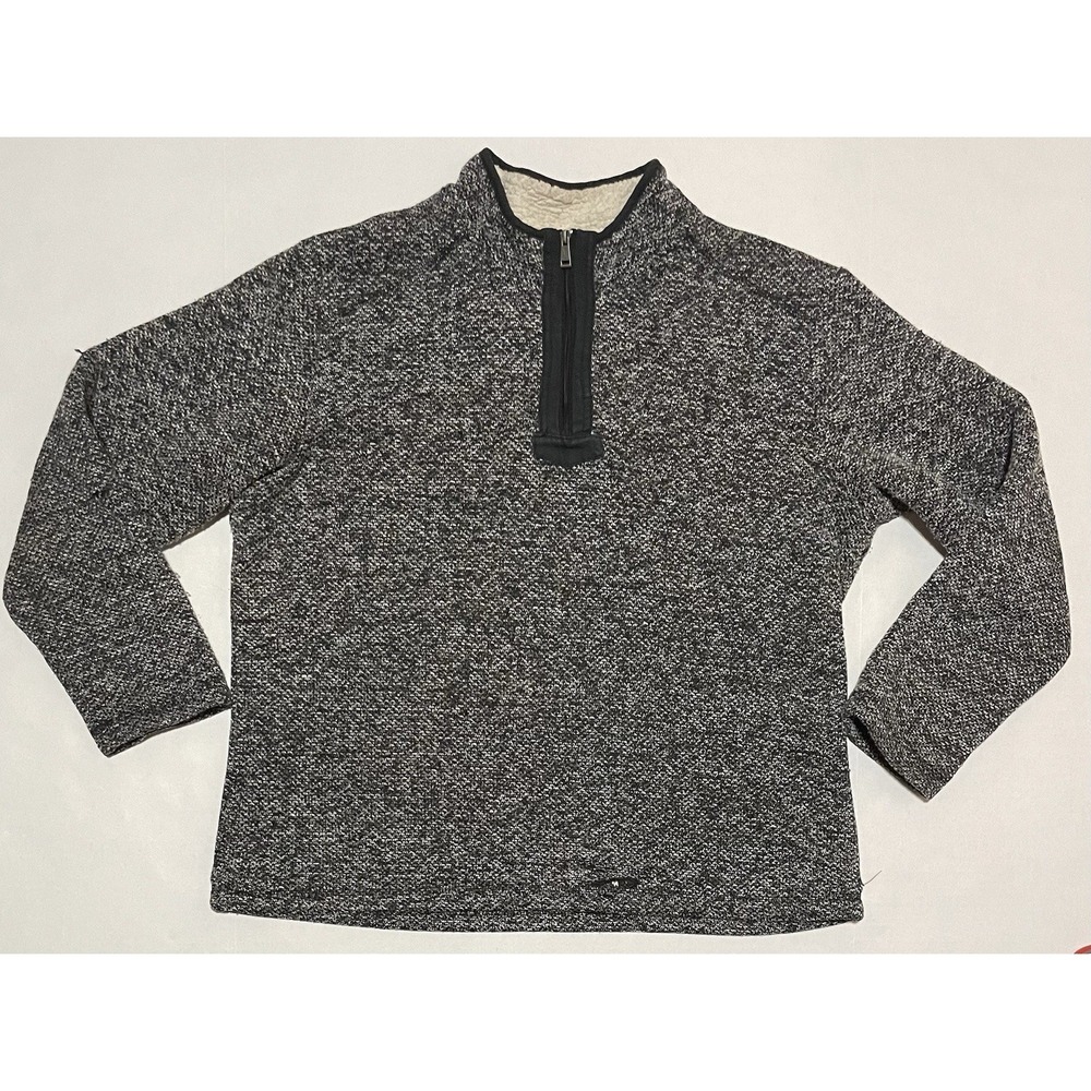 Orvis Jumper Size‎ XL Black 1/4 Zip Pullover Classic Sherpa Lined Fleece Mens